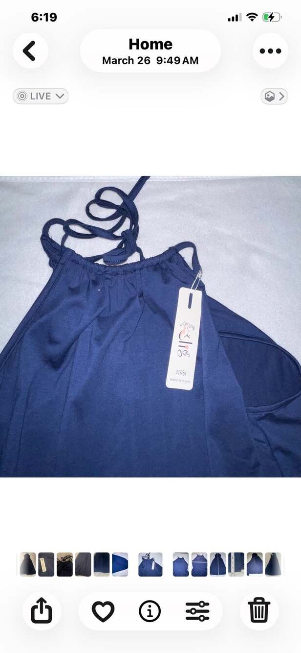 Kilig Women's Navy Blue Halter Neck Sleeveless‎ Maxi Dress